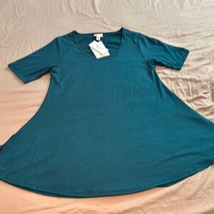 LuLaRoe Teal Women's Tunic Top